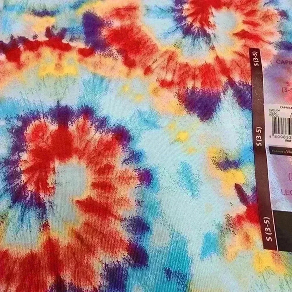 NWT No Boundaries Womens Capri Legging Juniors Size S, M, L, XL Tie Dye Print - Picture 5 of 7